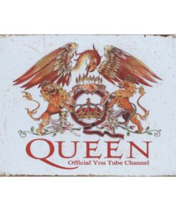 Queen Youtube - metalen bord
