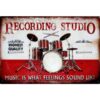Recording Studio - metalen bord