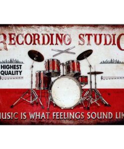 Recording Studio - metalen bord