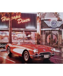 Red Car Diner - metalen bord