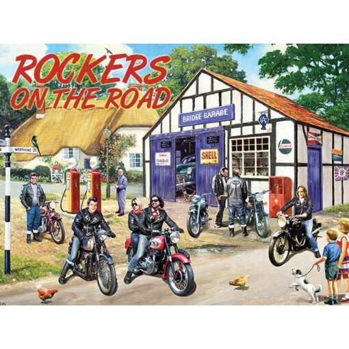 Rockers on the Road - metalen bord