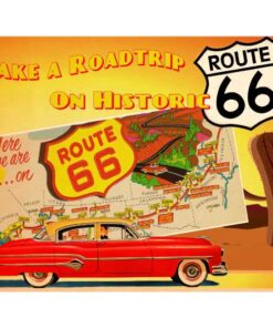 Route 66 road trip - metalen bord