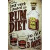 Rum Diet - metalen bord