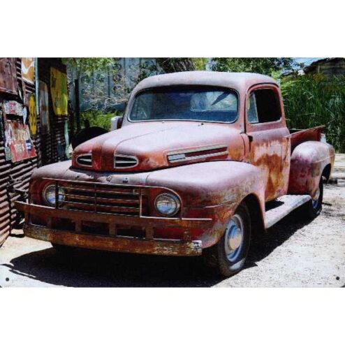 Rusty Truck - metalen bord