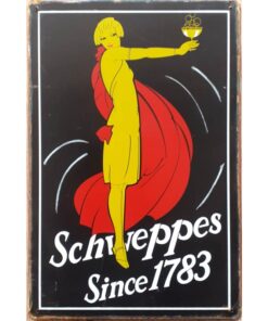 Schweppes since 1783 - metalen bord
