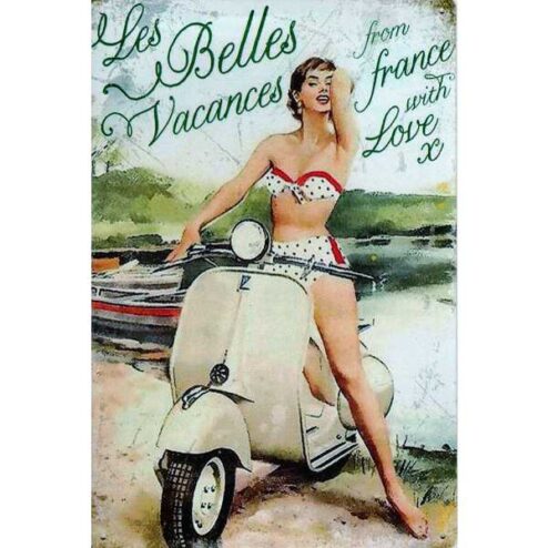 Scooter Les belles Vacances - metalen bord