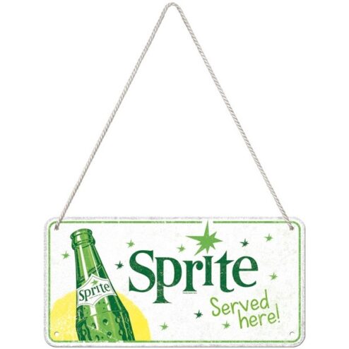 Sprite Served here - metalen bord