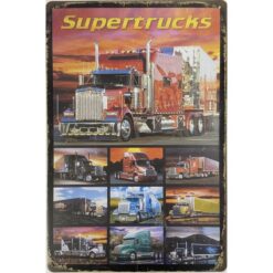 Supertrucks - metalen bord