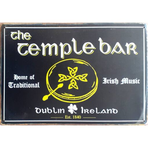 Temple Bar Dublin - metalen bord