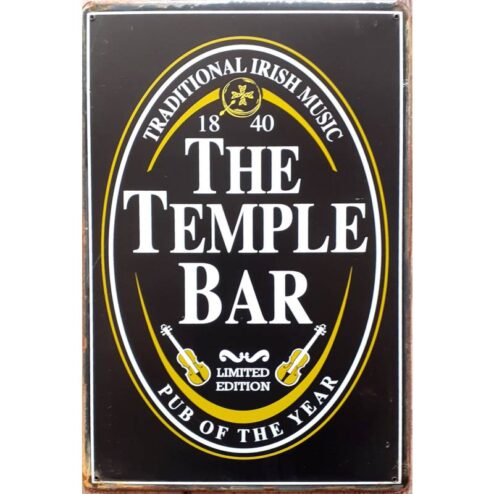 Temple Bar pub of the year - metalen bord