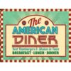 The American Diner - metalen bord