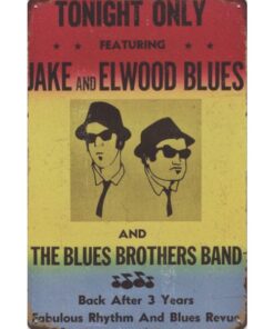 The Blues Brothers Tonight - metalen bord