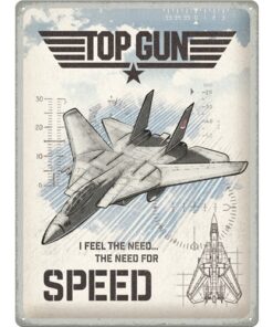 Top Gun - Jet - metalen bord