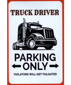 Truck Driver - metalen bord