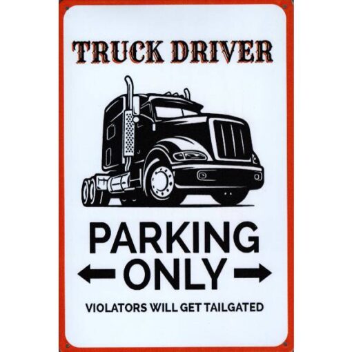 Truck Driver - metalen bord