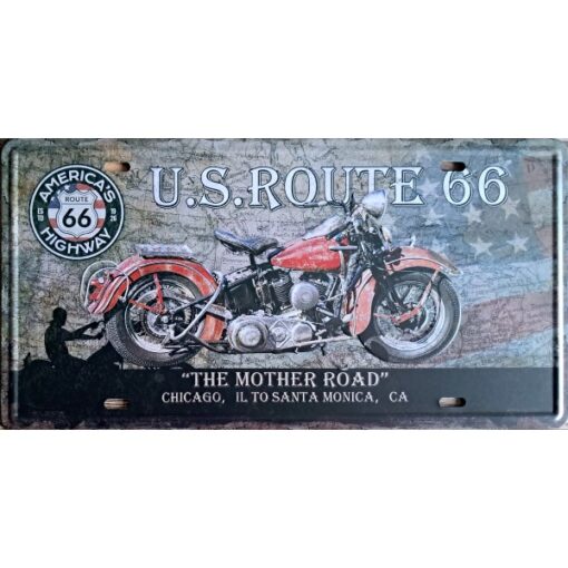 U.S. Route Motor - metalen bord
