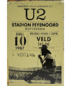 U2 Feyenoord Stadion - metalen bord