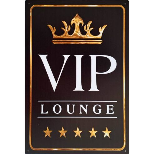 VIP Lounge - metalen bord