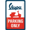 Vespa Parking only - metalen bord