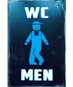 WC Men - metalen bord