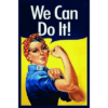 We Can Do It - metalen bord