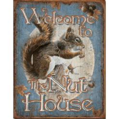Welcome Nut House - metalen bord