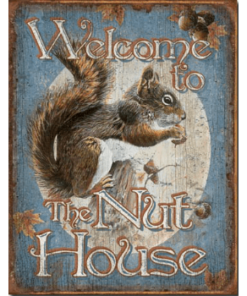 Welcome Nut House - metalen bord