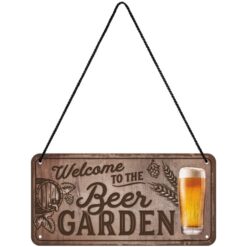 Welcome to the Beer garden - metalen bord
