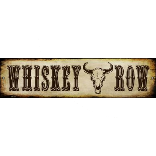 Whiskey Row - metalen bord