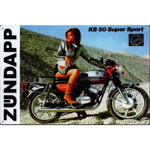 Zundapp KS-50 pin up - metalen bord