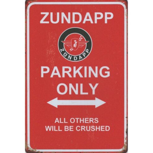 Zündapp Parking - metalen bord