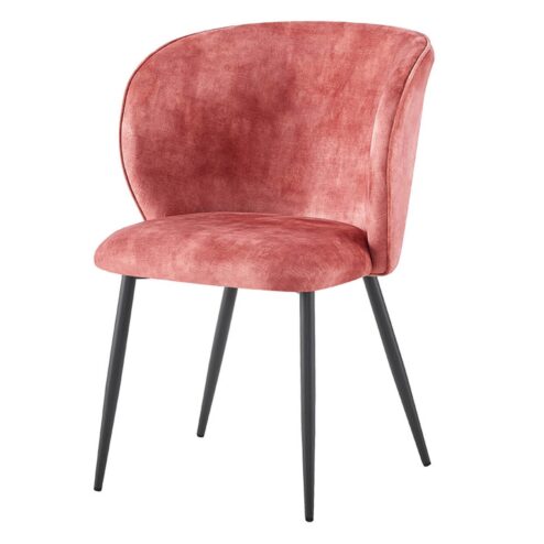 Eetkamerstoel Fernando velvet Roze 59cm