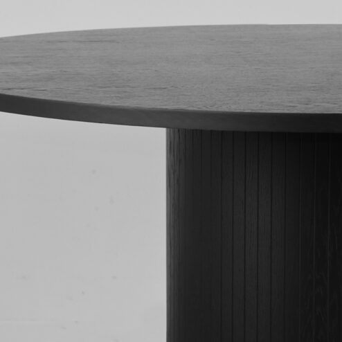 Eettafel Jonah Zwart Eikenhout rond 130cm