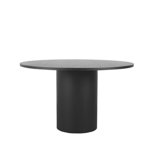 Eettafel Jonah Zwart Eikenhout rond 130cm