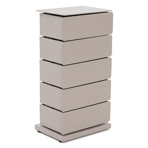 Rodman industrieel Schoenenkast 5 lade Taupe metaal