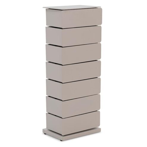 Rodman industrieel Schoenenkast 7 lade Taupe metaal