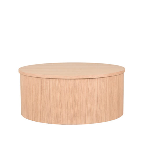 Salontafel Niko laag Naturel Eikenhout rond 60cm