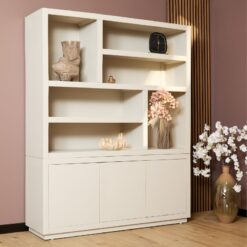 Vakkenkast Dortmund XL mangohout zand 160cm