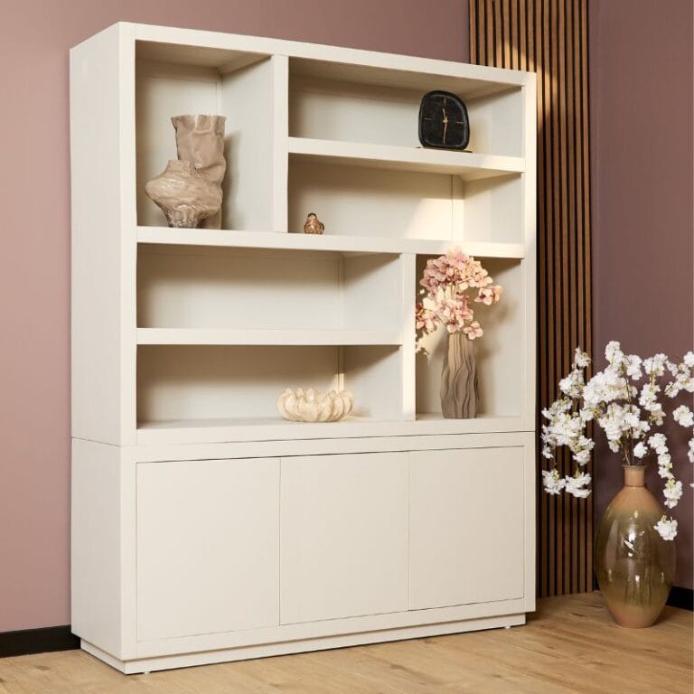 Vakkenkast Dortmund XL mangohout zand 160cm