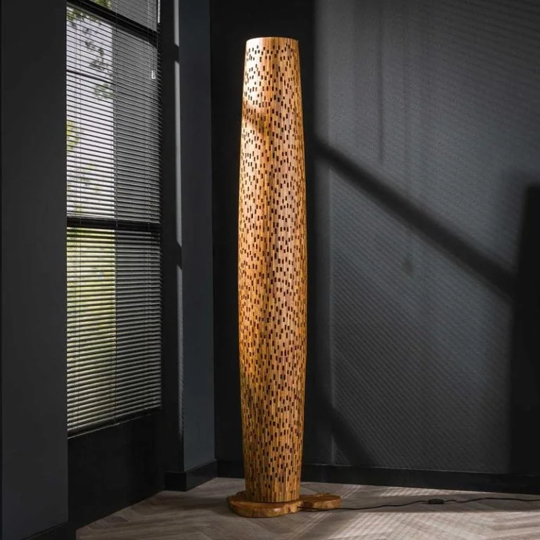 Zanotto 2-lichts Vloerlamp teakhout Large