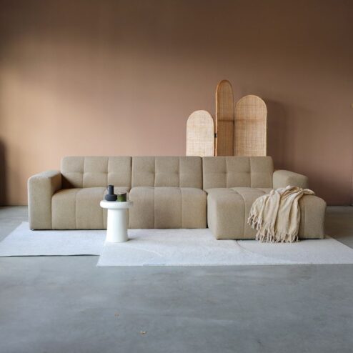 Bank Wave Chaise longue rechts Taupe