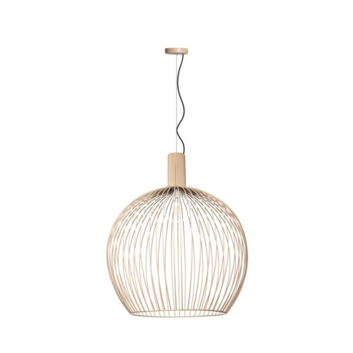 Wire 1-lichts hanglamp zand 60cm