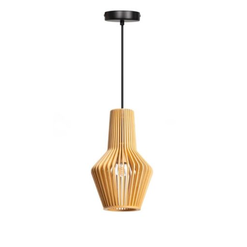Tess 1-lichts Hanglamp hout langwerpig