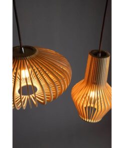 Tess 1-lichts Hanglamp hout langwerpig