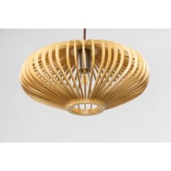 Tess 1-lichts Hanglamp hout plat