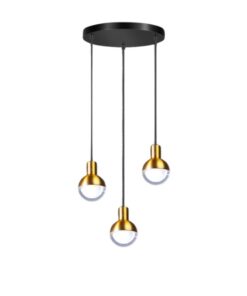 James 3-lichts hanglamp goud