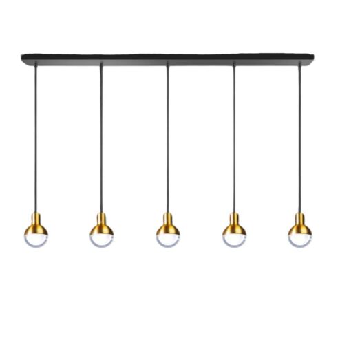 James 5-lichts hanglamp goud