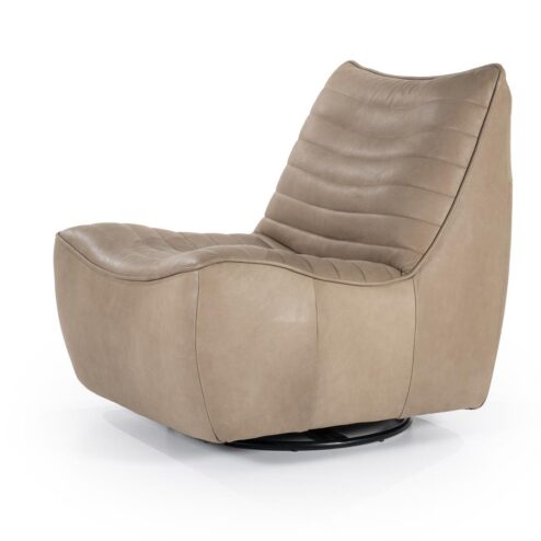 Jason Fauteuil Taupe leer