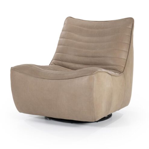 Jason Fauteuil Taupe leer