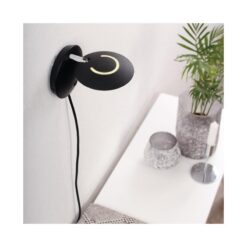 Coraline 1-lichts Wandlamp Zwart